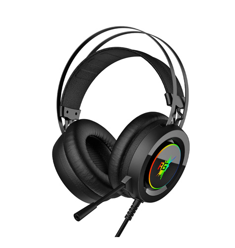 Redgear Cloak Wired RGB Wired Over Ear Gaming Headphones with Mic for PC